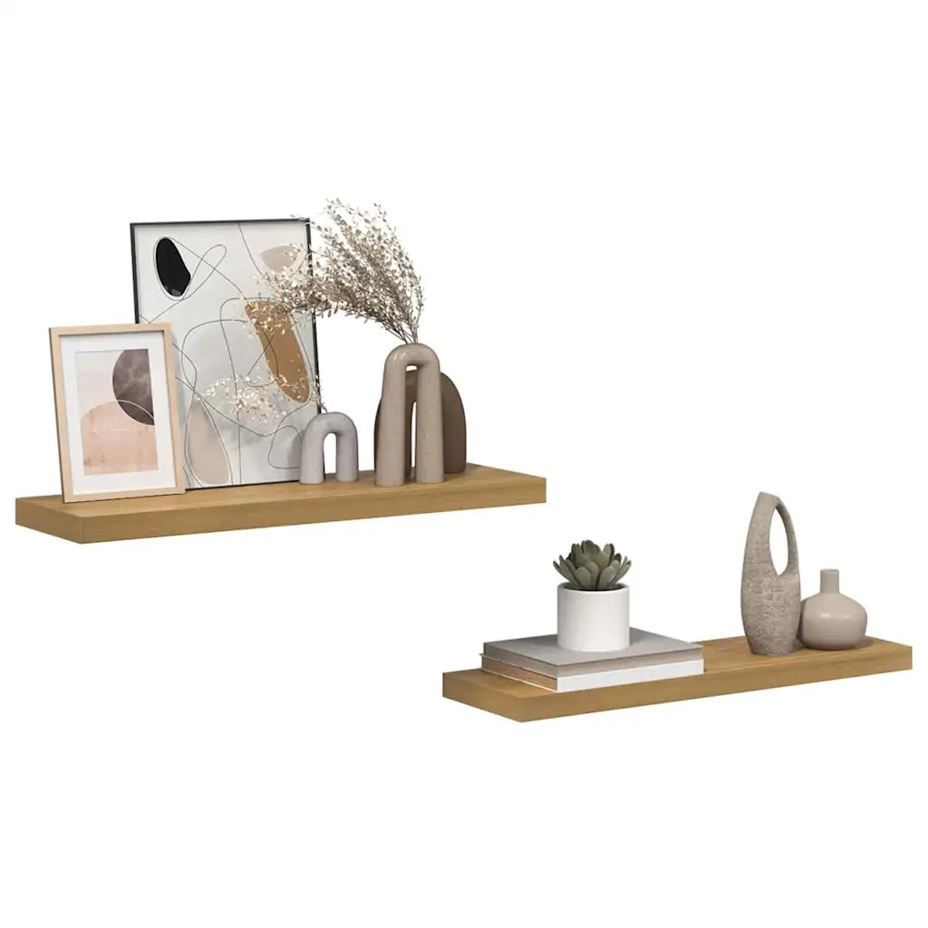 Scaffale da parete 2 pcs Marrone 80 x 23,5 x 4 cm 42019951