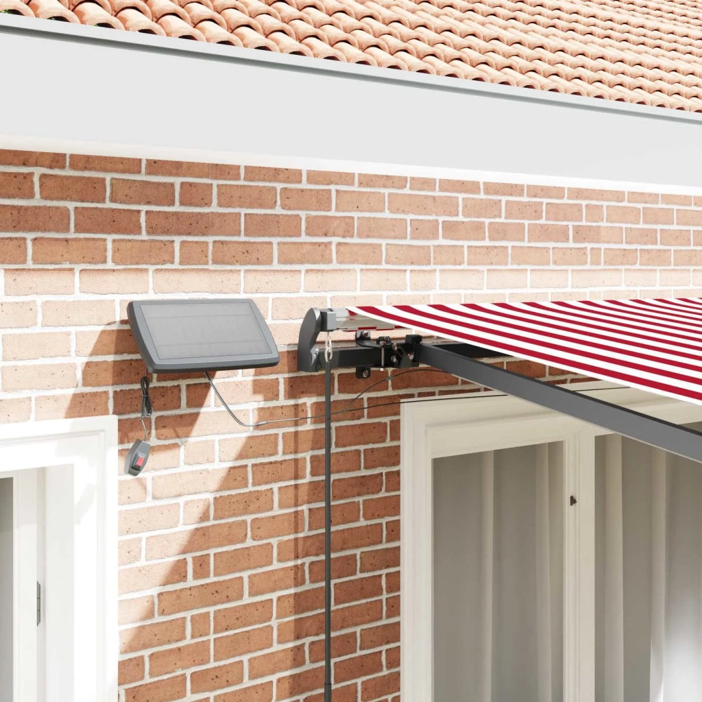 Tenda Retrattile Rosso e bianco 300 x 250 cm Tessuto 3329984