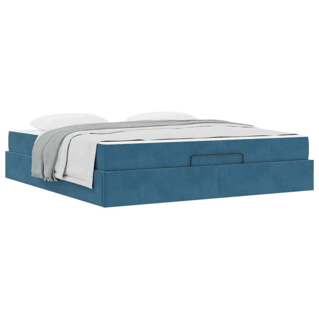Struttura letto con materasso 2 pcs Blu Velluto 3399580