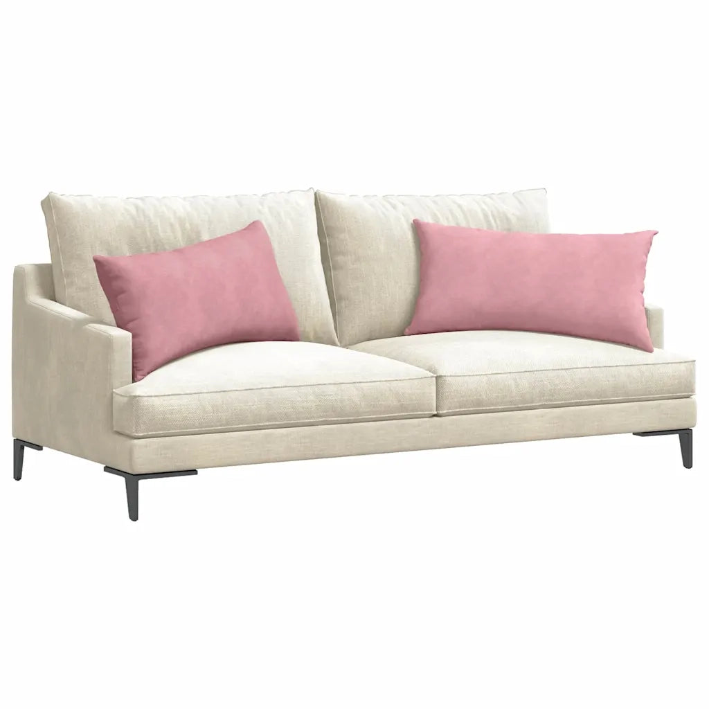 Cuscini da Divano 2 pz-Set di 2 Cuscini per Sofa Rosa 80 x 40 cm Tessuto in Cords