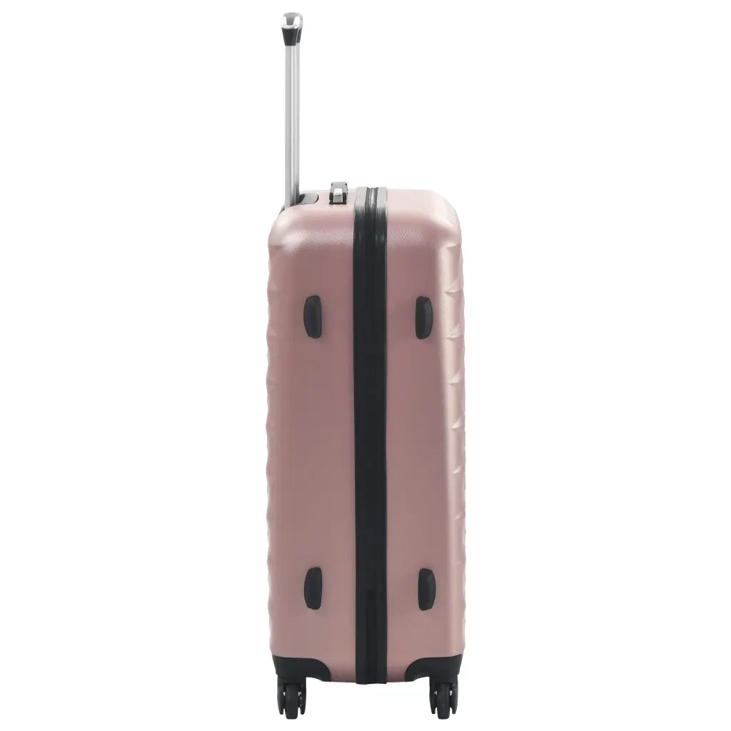 Set Trolley a Custodia Rigida 3 pz Oro Rosa in ABS 91888