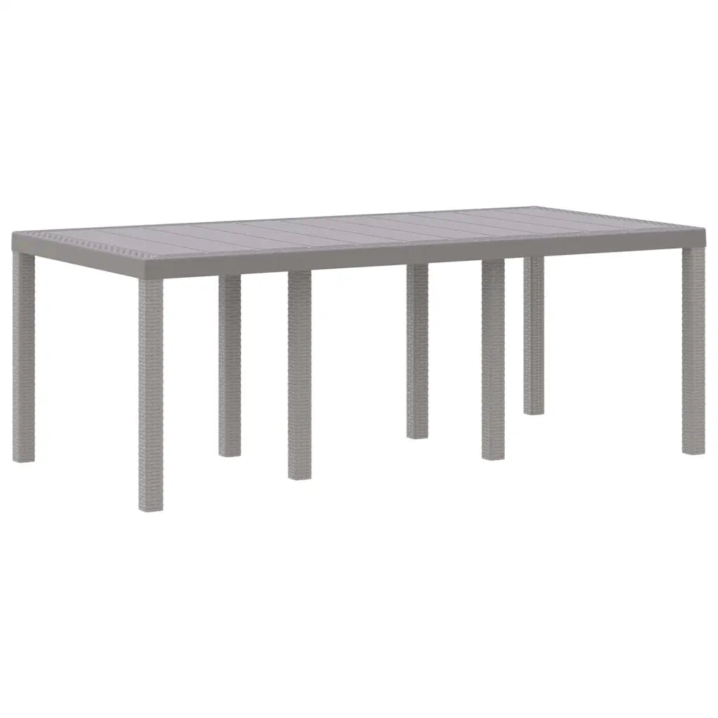 Set da Pranzo per Giardino 9 pcs Grigio Chiaro Polipropilene 3378590