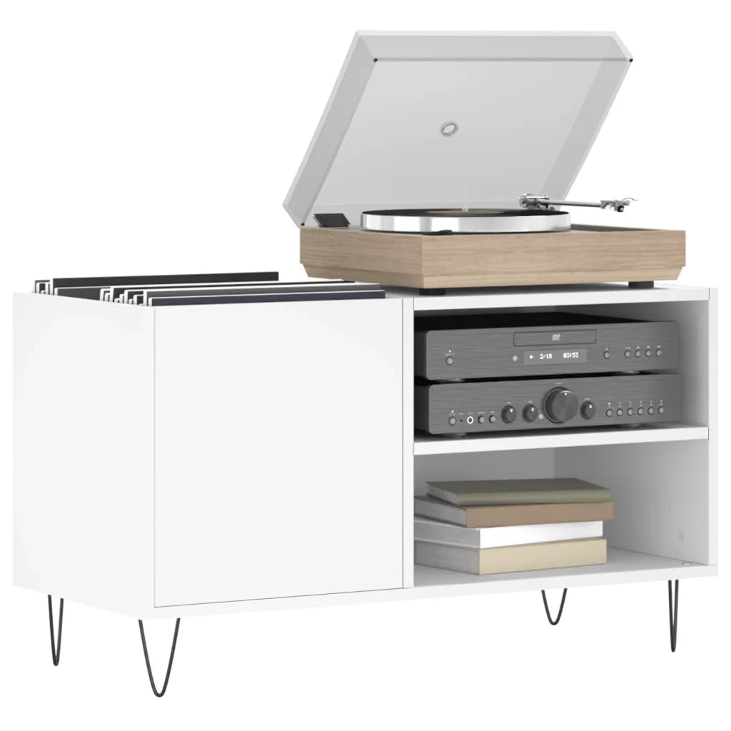 Mobile Porta Dischi Bianco 85x38x48 cm in Legno Multistrato CFW7453654