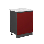 Vicco Mobiletto base cucina Rosso 60 cm PL Marmo