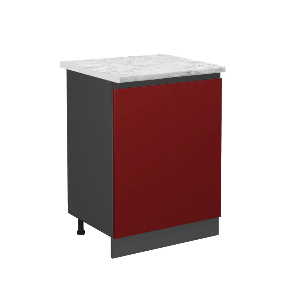 Vicco Mobiletto base cucina Rosso 60 cm PL Marmo