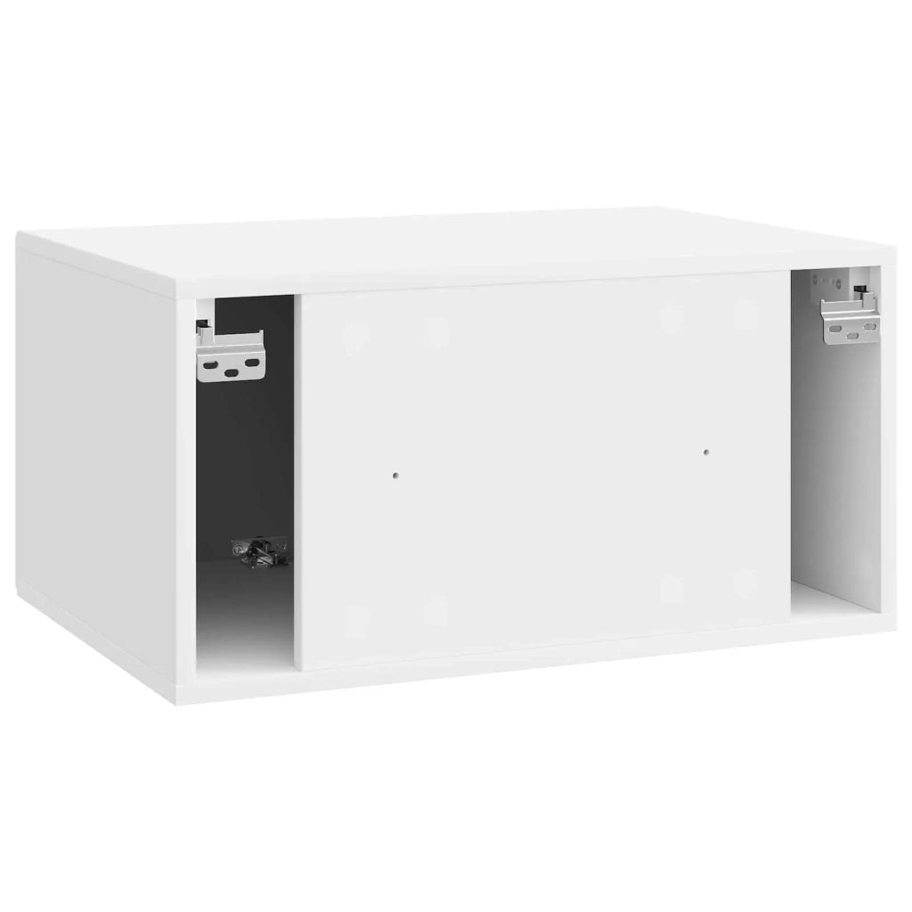 Mobile Porta TV da Muro-Credenza per TV sospesa Bianco Lucido 59,5 x 41 x 30 cm 941847