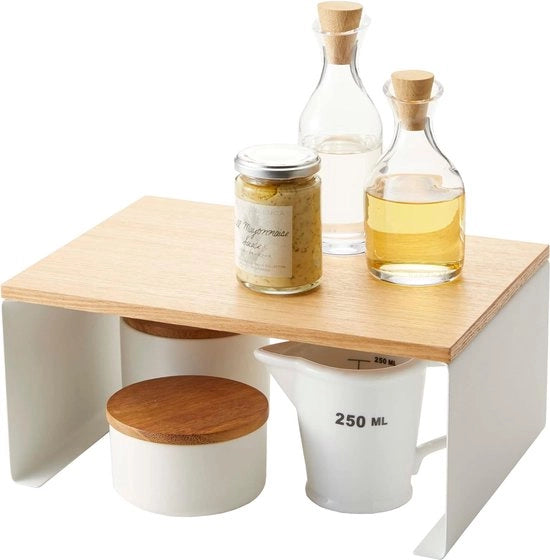 Sostegno Cucina Lame in Legno Bianche