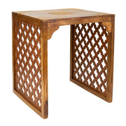 Sgabello in legno e metallo 45X45X53h cm
