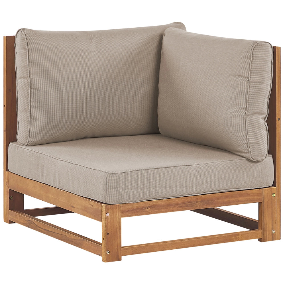 Set da giardino 4 posti in legno di acacia chiaro moderno elegante