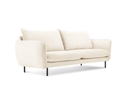 Cosmopolitan Design - Divano "Vienna" 2 posti in velluto beige chiaro 