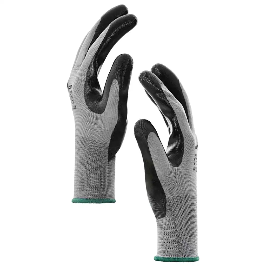 Guanti da Lavoro 24 pz Grigio e Nero 11 / XXL Poliestere CFW8847724