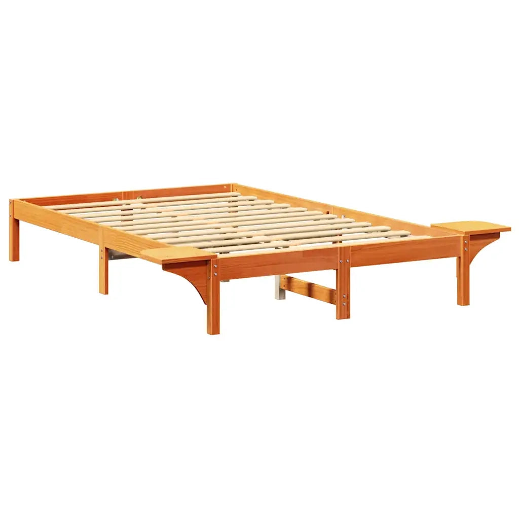 Struttura del letto Marrone cerato 120 x 200 cm Pino massello 873192
