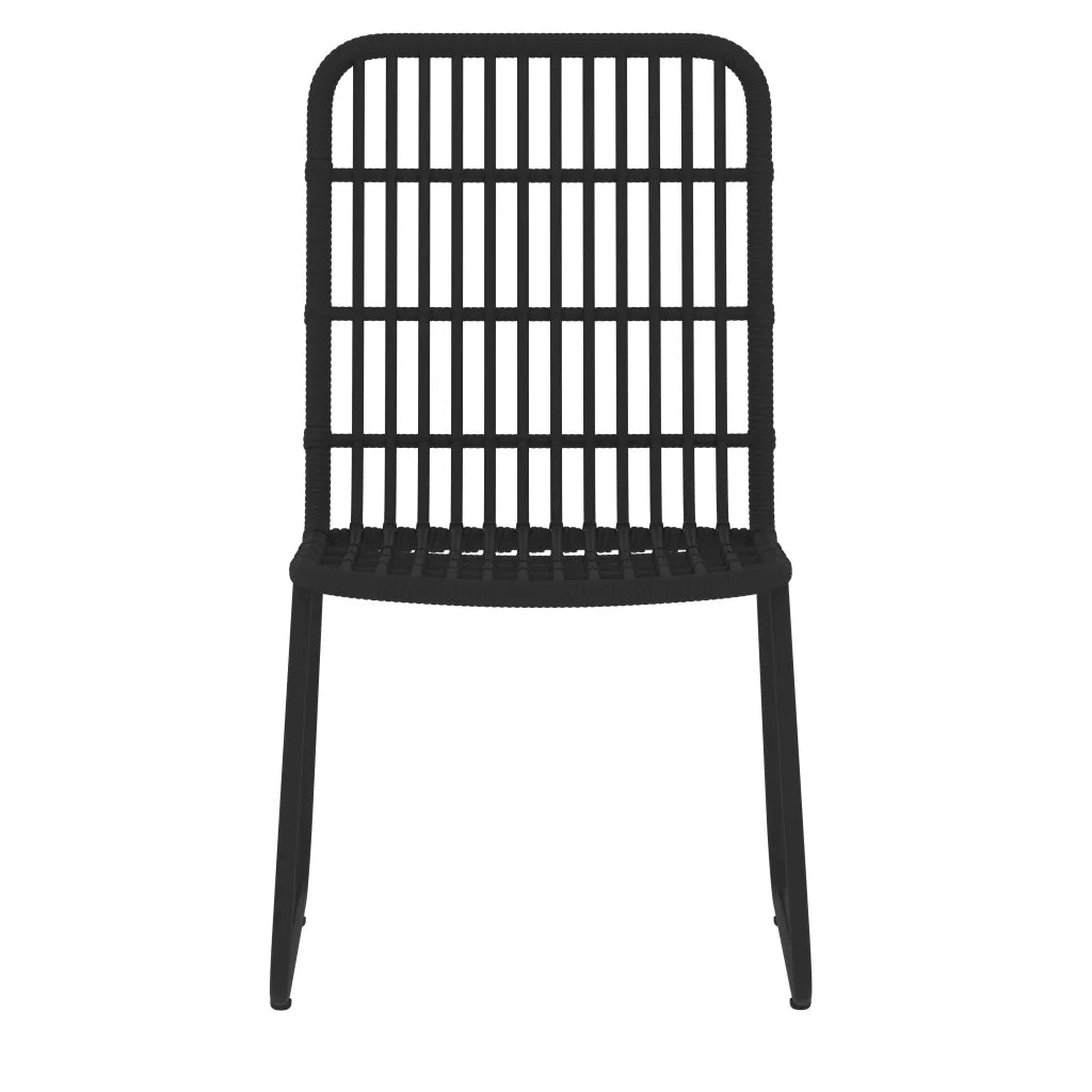 Set da Pranzo per Giardino 9 pz con Cuscini Nero 3099184