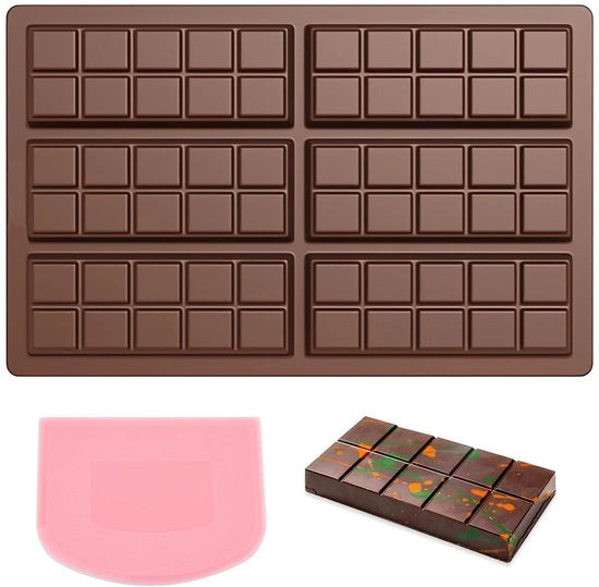 Forma di cioccolato - Materiale siliconico - BPA libero - Rivestimento antitraslucido - Spessore profondo - Intervallo di temperatura - Flessibile