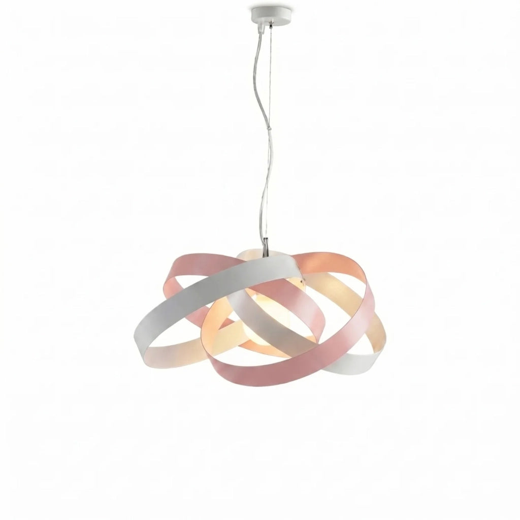 Sospensione Vertigo 1 Luce Bianco e Rosa LuceArt Classic