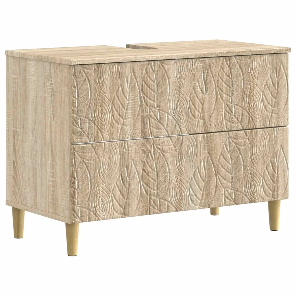 Set di armadietti da bagno in 3 pezzi DELFT Rovere Sonoma 3417785