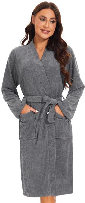 Badjas Dames Saunabagno Leggero Donna Sauna XL Grezzo