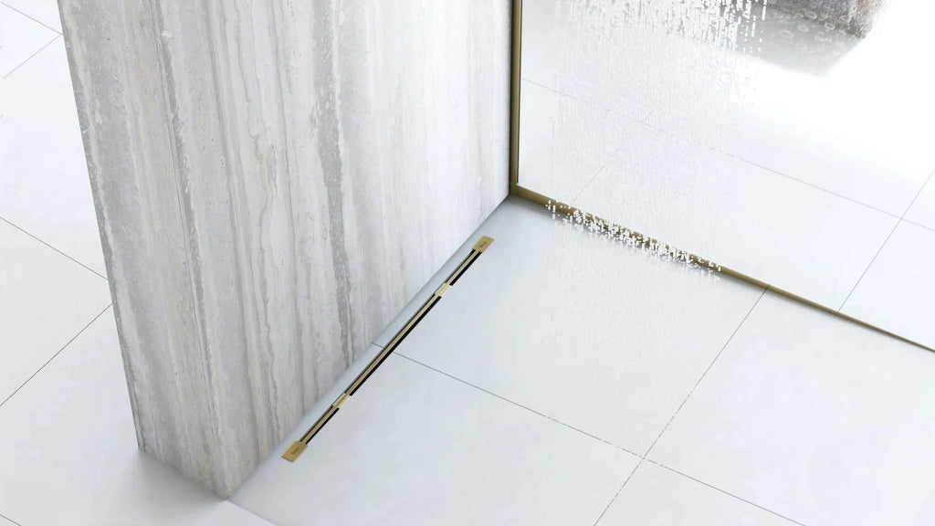 Profilo Doccia Pendenzato 100cm Gold sinistra