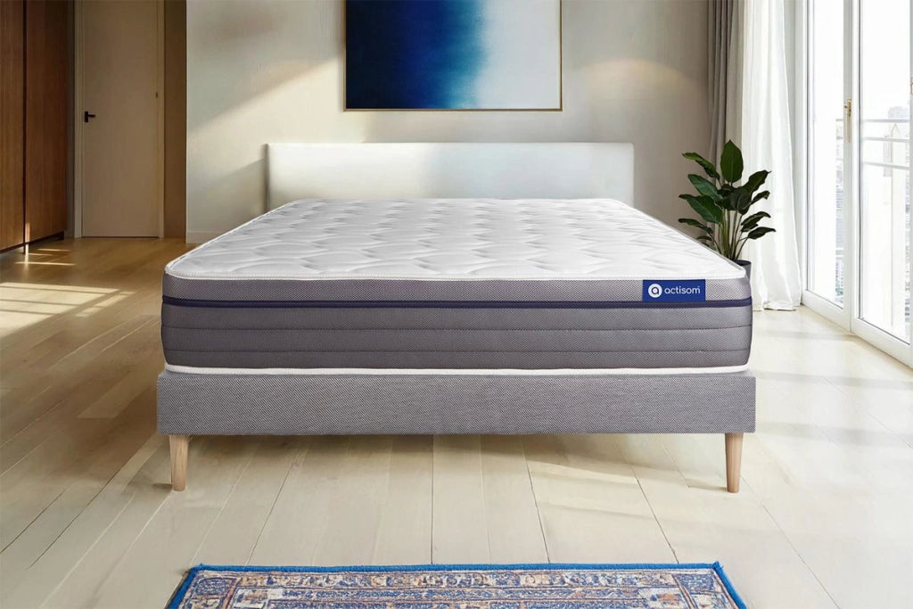 Kit rete e materasso Actilatex zen 130x190cm - Spessore : 26cm - Lattice e memory foam - Bilanciato -
