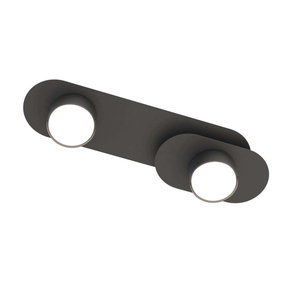 Plafoniera minimal nera metallo 2xGX53 12W STILO Emibig