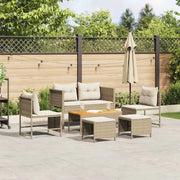 Set Divano da Giardino 6 pcs Beige e Crema polyrattan 4104703