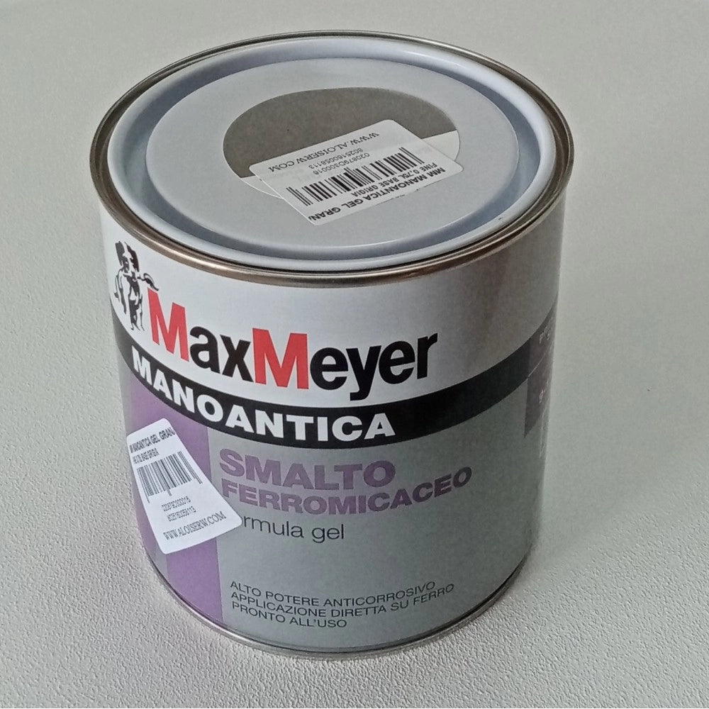 Manoantica gel grana fine 750ml smalto ferro micaceo in varie colorazioni, colori manoantica antracite
