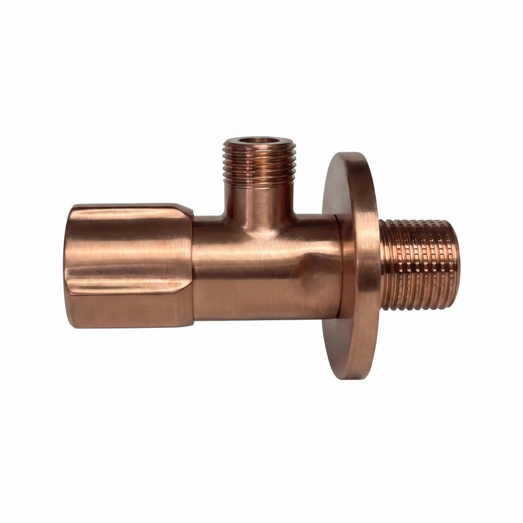 Valvola Ad Angolo 02 1/2" X 3/8" Brush Copper