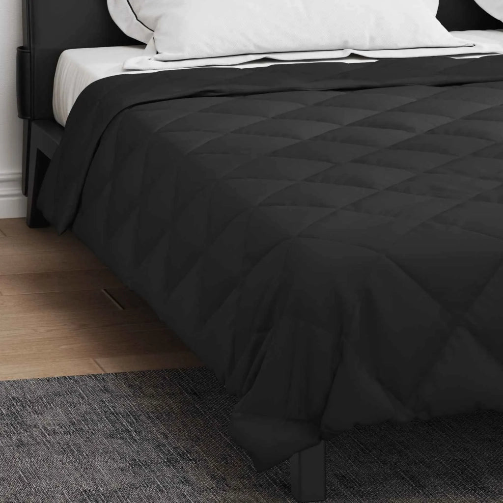 Piumone Completo Annuale Nero 220 x 240 cm Microfibra 42025593