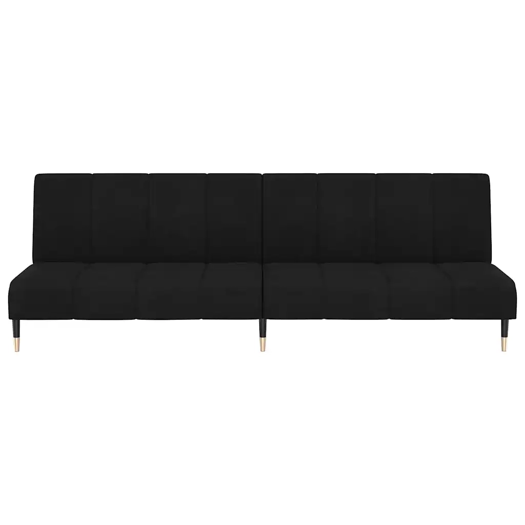 Divano letto | Sof¨¤ letto | Letto singolo a 2 Posti Nero in Velluto