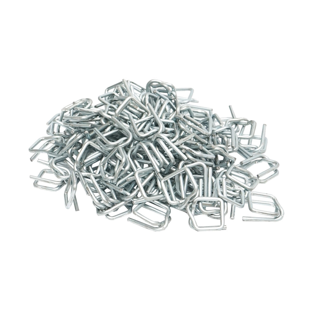 Fibbia in filo zincato, spessore 3,8 mm, 1000 pezzi.