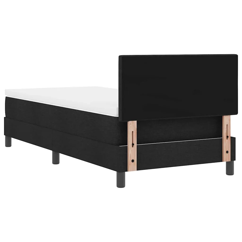 Letto a molle con testiera Nero 100 x 200 cm Tessuto 3338666