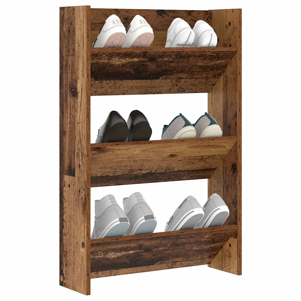 Mobile per scarpe con lo scaffale Legno vecchio 60 x 18 x 90 cm 875146