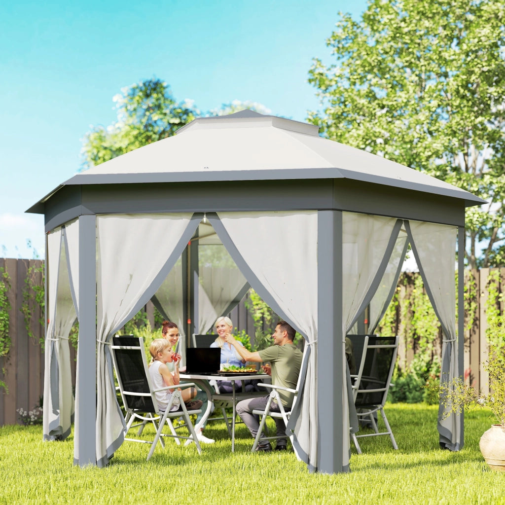 Tenda da Giardino Pieghevole 4x3,4 m ¨C Minimal ¨C Grigio