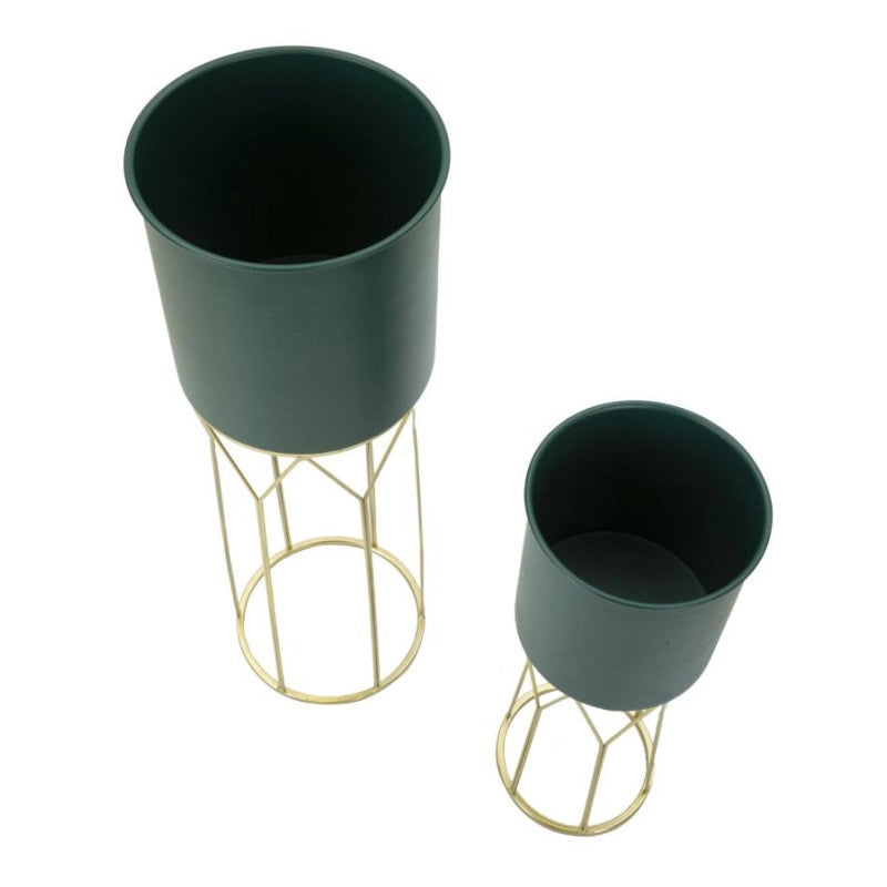 Porta Vasi Grent Stand Set 2 Pz cm ø 23x70-19x50