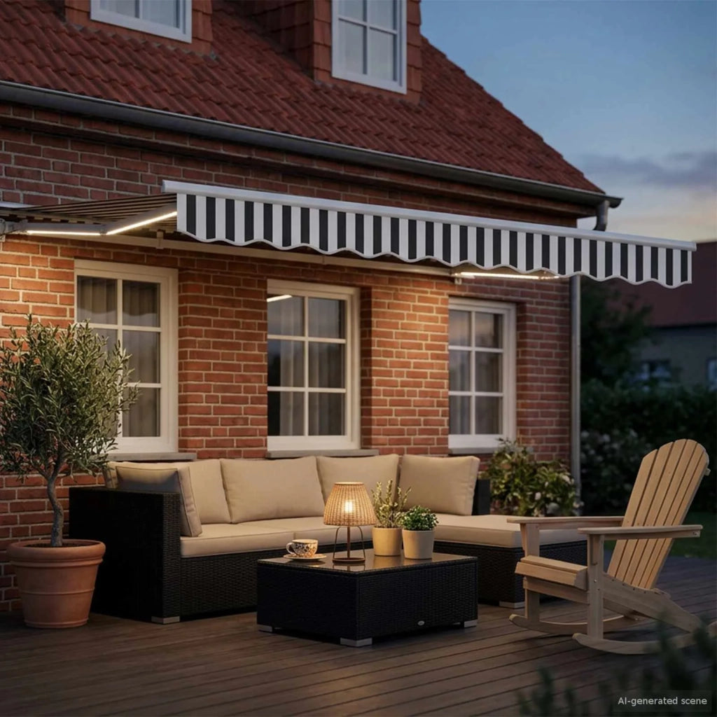 Cornice per Tenda Manuale con LED 3,5 x 2,5 m 3420598