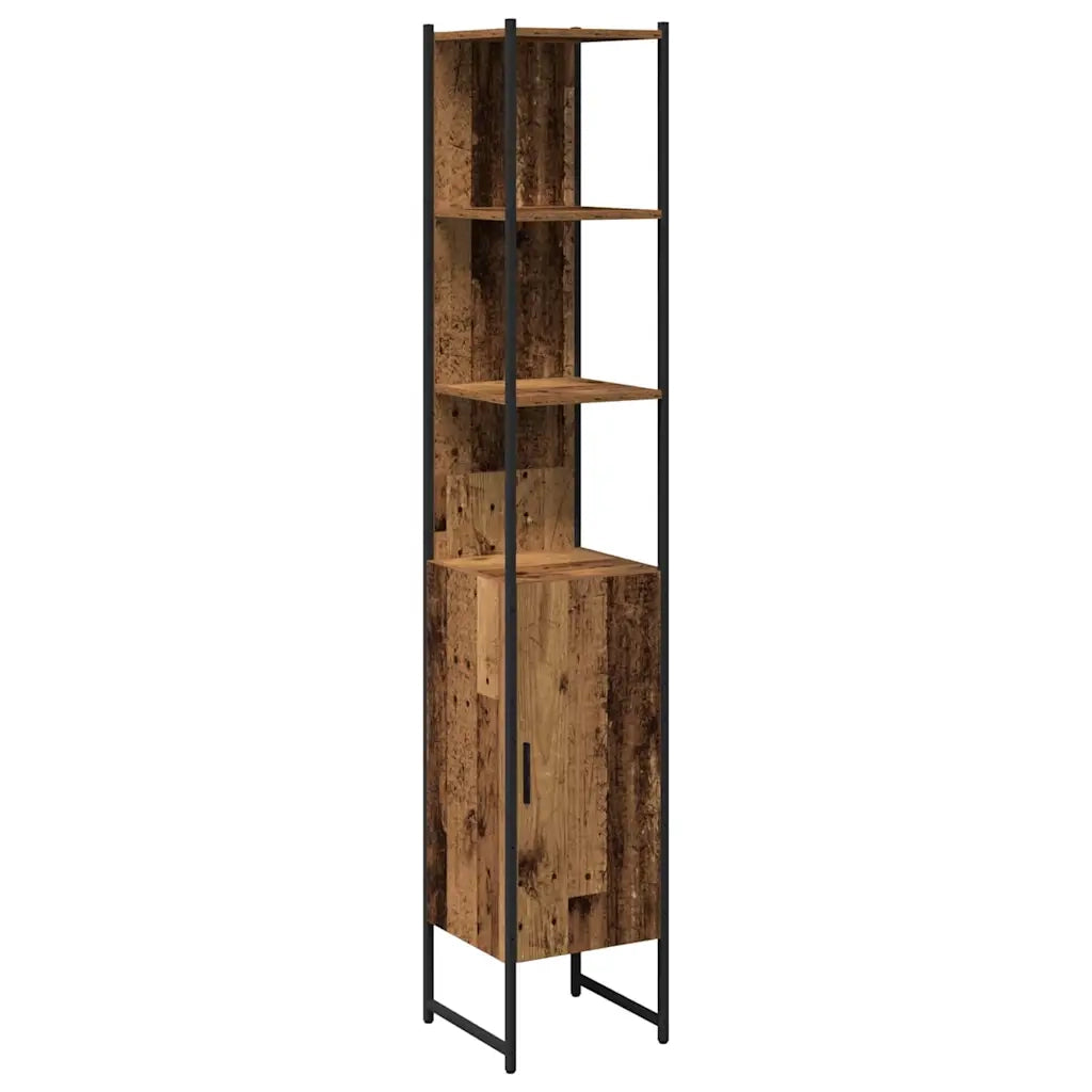 Set di mobili per il Bagno | Armadio da bagno 4 pz Marrone Legno multistrato