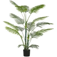 Pianta Artificiale Decorativa 170 cm Palma Artificiale con Vaso e Foglie per Interno Verde