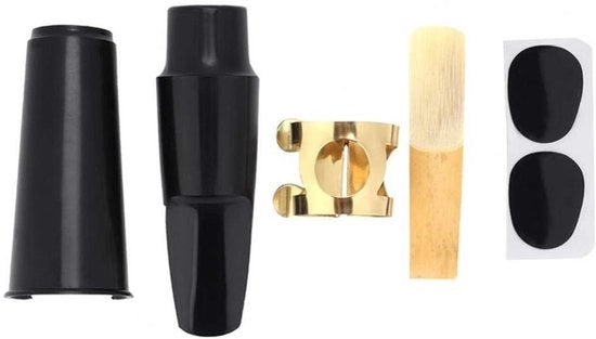 Munificio per Saxofono Alto - 5-in-1 - Materiale ABS - Chiusura Metallica - Piastra Rossa - Adatto a Tutti i Tipi di Saxofono - Munificio Saxofono Alto Rosso