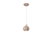 Lampadario Vintage Decò Afoxe&apos Alluminio Ceramica Grigio Sabbia 1 Luce E14