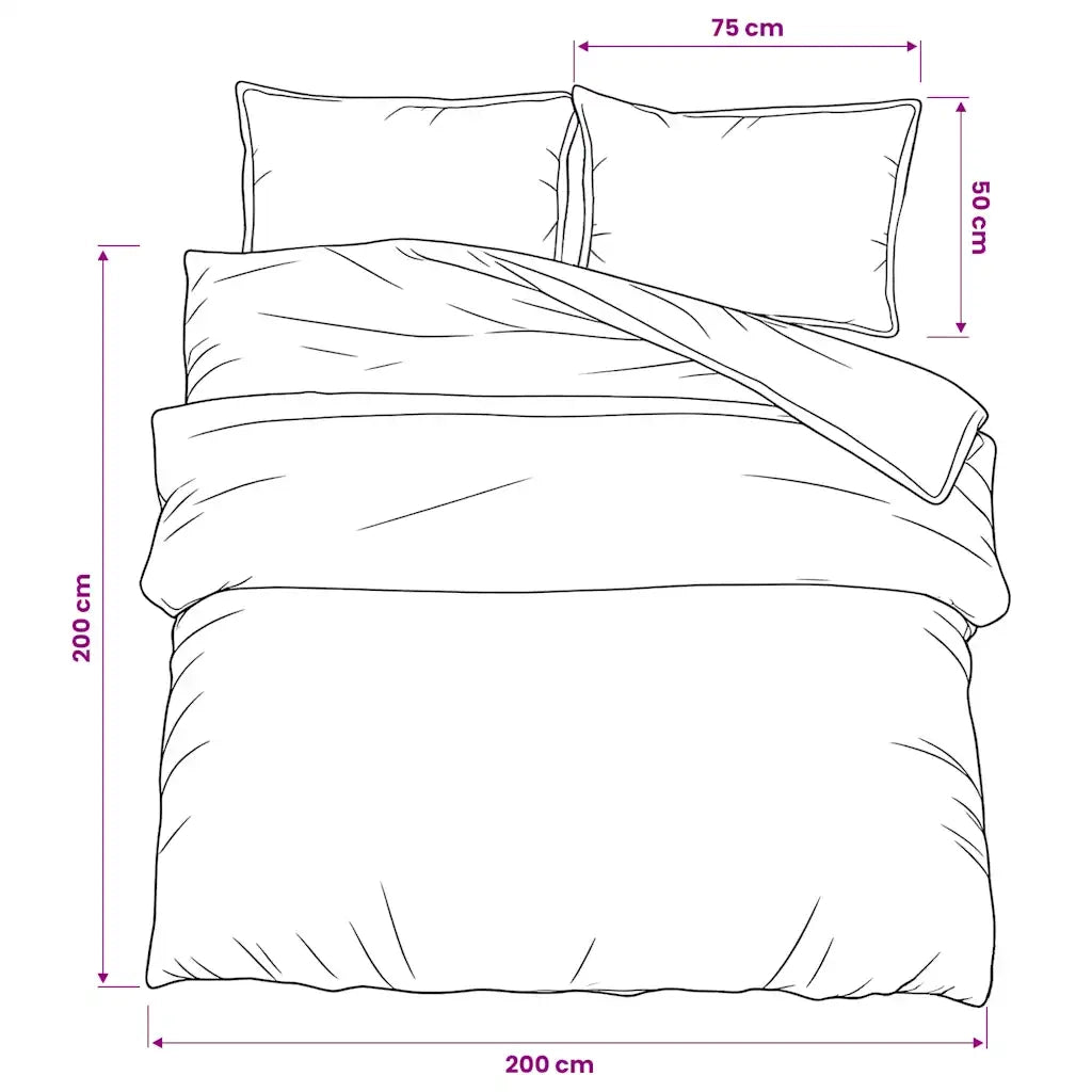 Set Copripiumino Grigio 200x200 cm in Cotone 136444