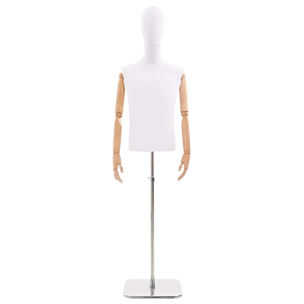 Manichino Regolabile 170-218 cm con Base Maschio PP Bianco 42041703