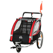 Carrello per bicicletta bambini 2 in 1 ¨C zephmum ¨C rosso