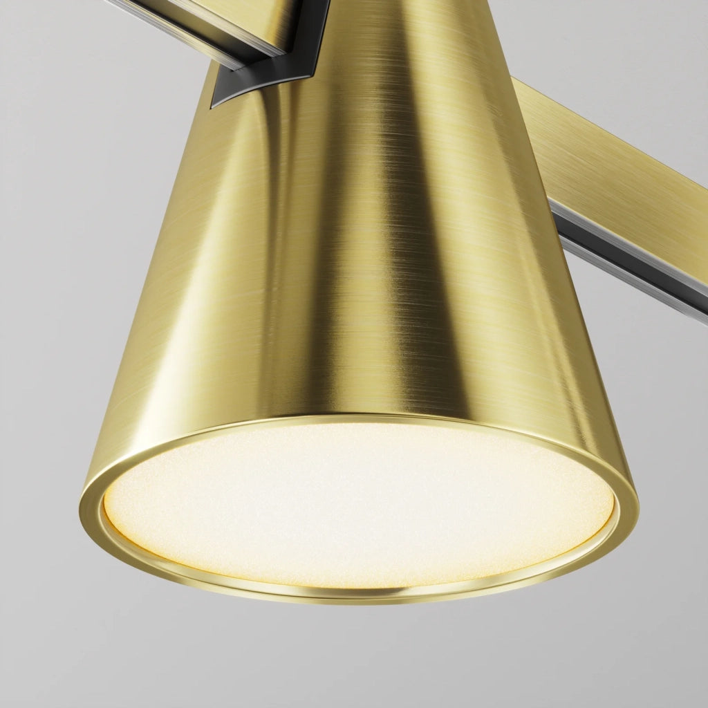 Maytoni Lampada da Binario moderna Flarity Keila 1 luce LED integrato ottone alluminio