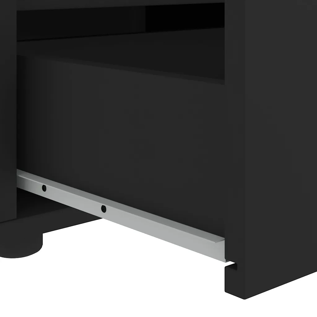 Mobile TV | Armadietto TV | Mobile Porta TV VISNES Nero 60x40x38 cm in Legno Multistrato