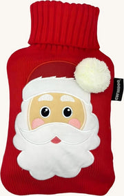 Termos di gomma naturale con coperchio morbido premium - progettato in forma unica - chiusura ermetica - coperchio rosso di Babbo Natale - 2L
