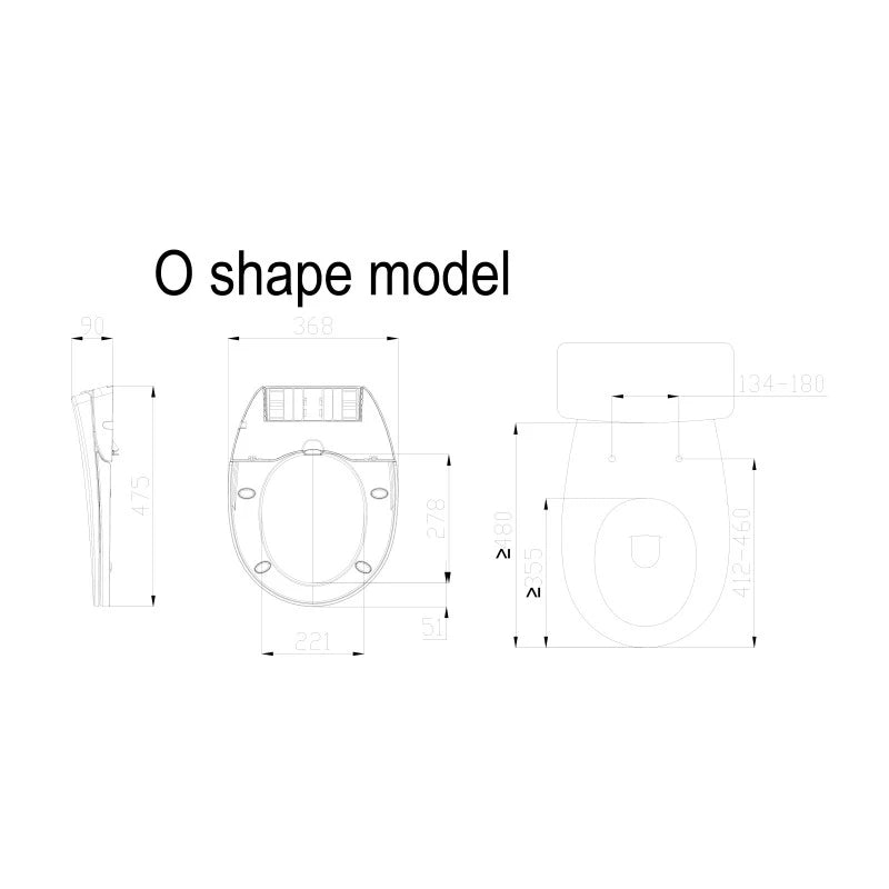 Sedile WC O-shape meccanico con funzione bidet