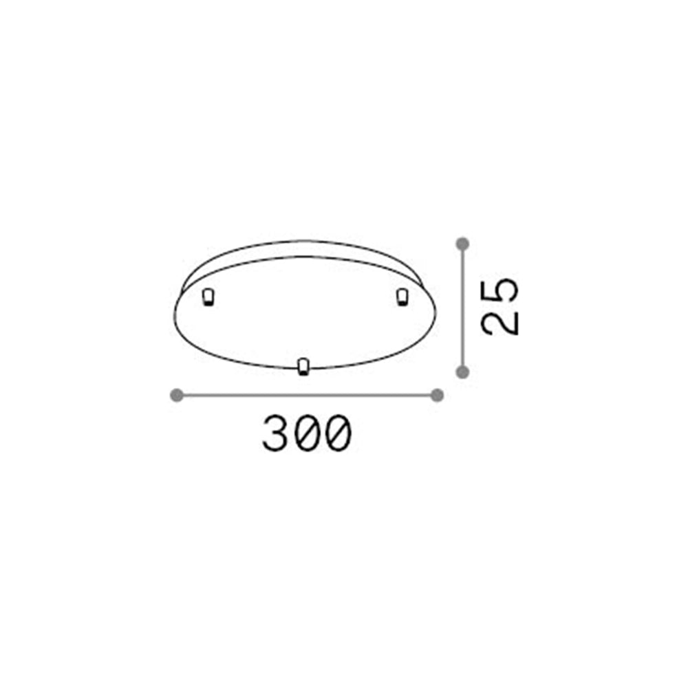 Rosone Standard All In Metallo Rame 3 Luci