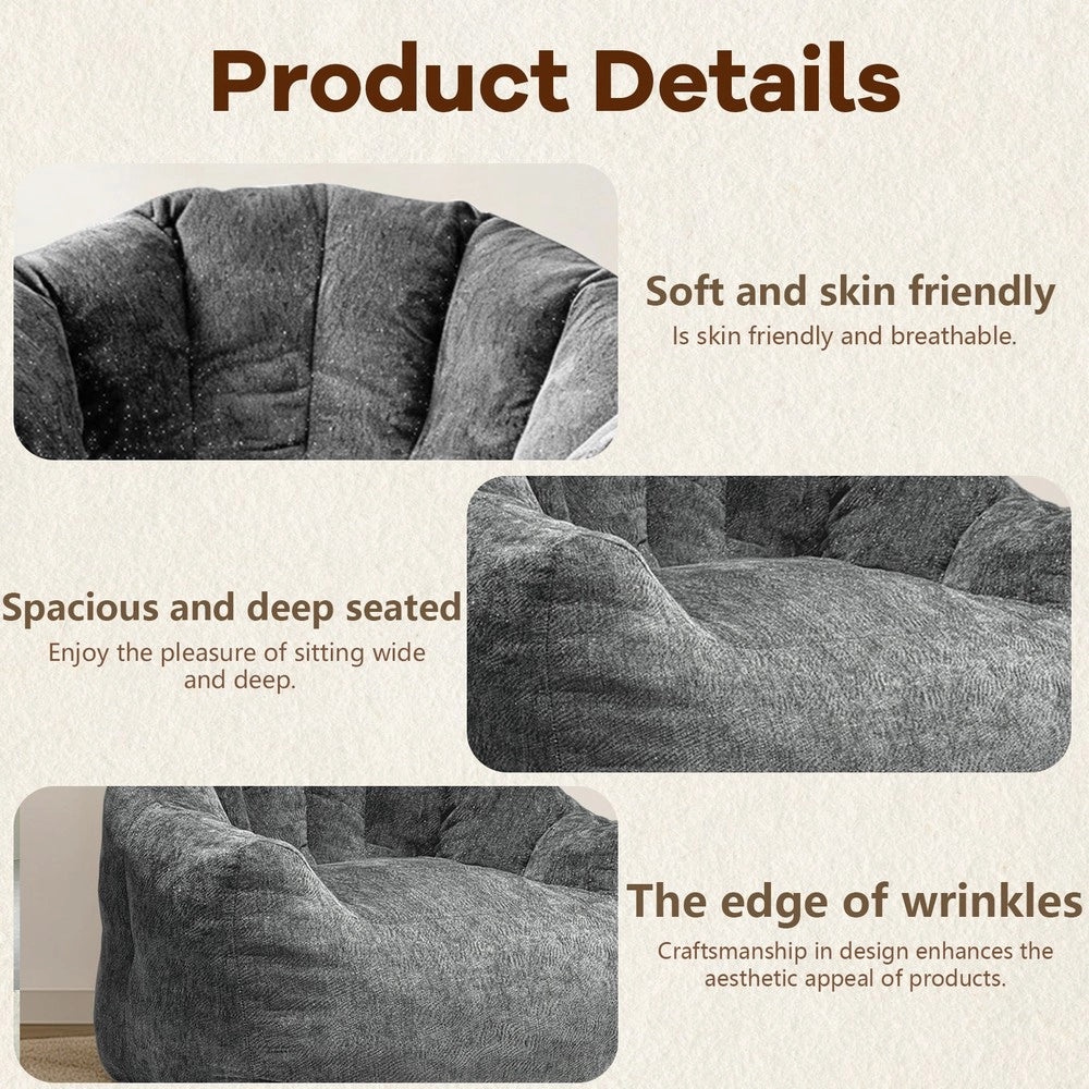 Poltrona a Sacco Ergonomica ¨C MINIMAL ¨C Tessuto, Relax, Design Moderno