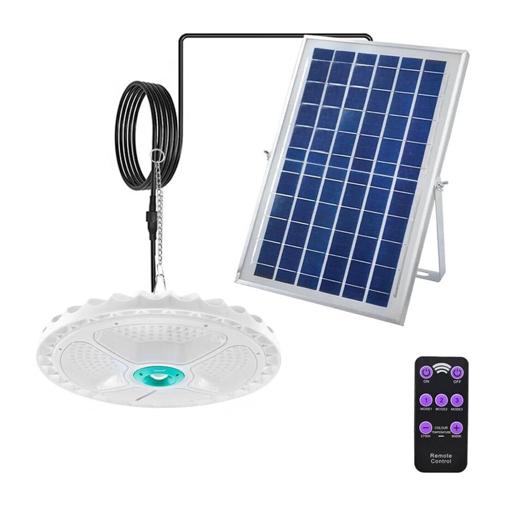 Trade Shop - Faro Led Pannello Solare Plafoniera Lampada 200w A Sospensione 156led Lampadario -