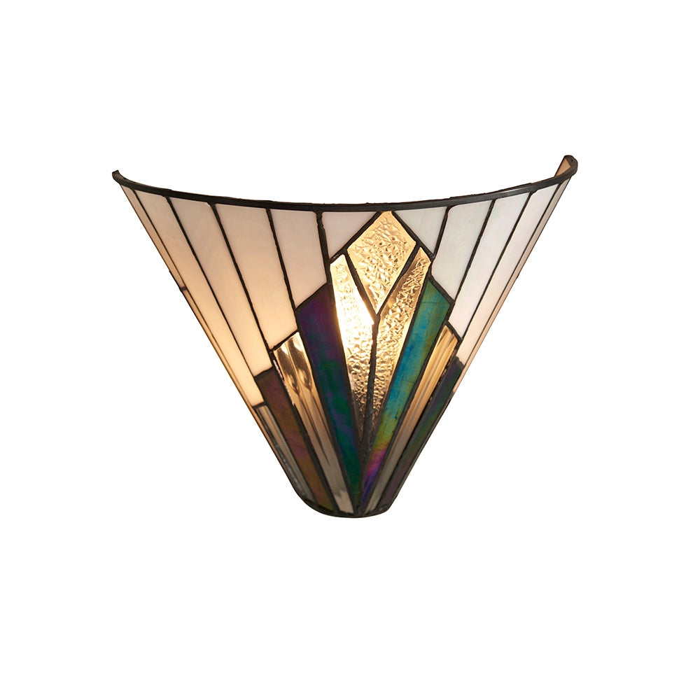 Applique Tiffany Astoria in vetro multicolor E14 40W